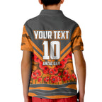 Personalised Greater Western Sydney Giants ANZAC Kid Polo Shirt Military Remembrance Australian Football Mascot Camouflage