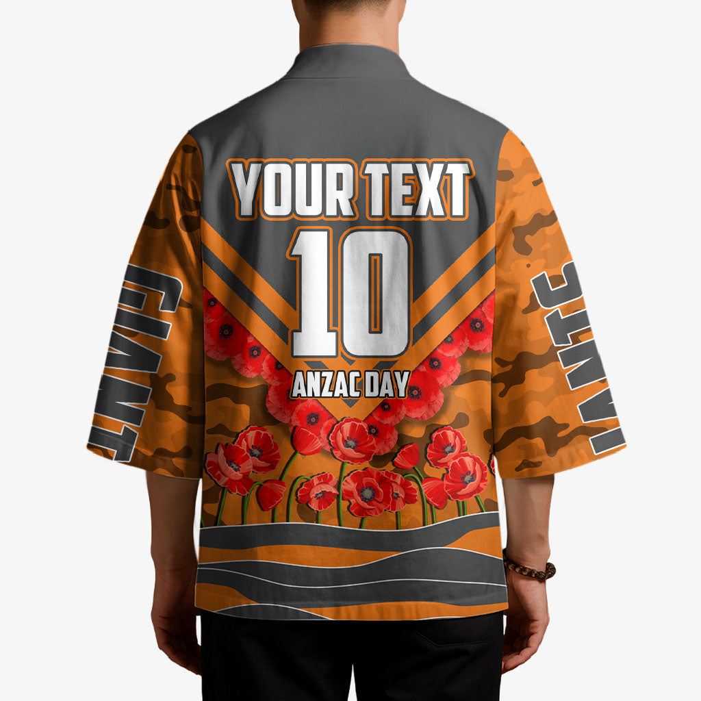 Personalised Greater Western Sydney Giants ANZAC Kimono Military Remembrance Australian Football Mascot Camouflage