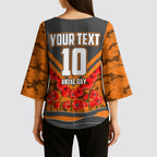 Personalised Greater Western Sydney Giants ANZAC Kimono Sleeve Blouse Military Remembrance Australian Football Mascot Camouflage