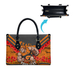Personalised Greater Western Sydney Giants ANZAC Leather Bag Military Remembrance Australian Football Mascot Camouflage