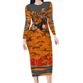 Personalised Greater Western Sydney Giants ANZAC Long Sleeve Bodycon Dress Military Remembrance Australian Football Mascot Camouflage