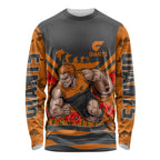 Personalised Greater Western Sydney Giants ANZAC Long Sleeve Shirt Military Remembrance Australian Football Mascot Camouflage