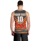 Personalised Greater Western Sydney Giants ANZAC Men Tank Top Military Remembrance Australian Football Mascot Camouflage