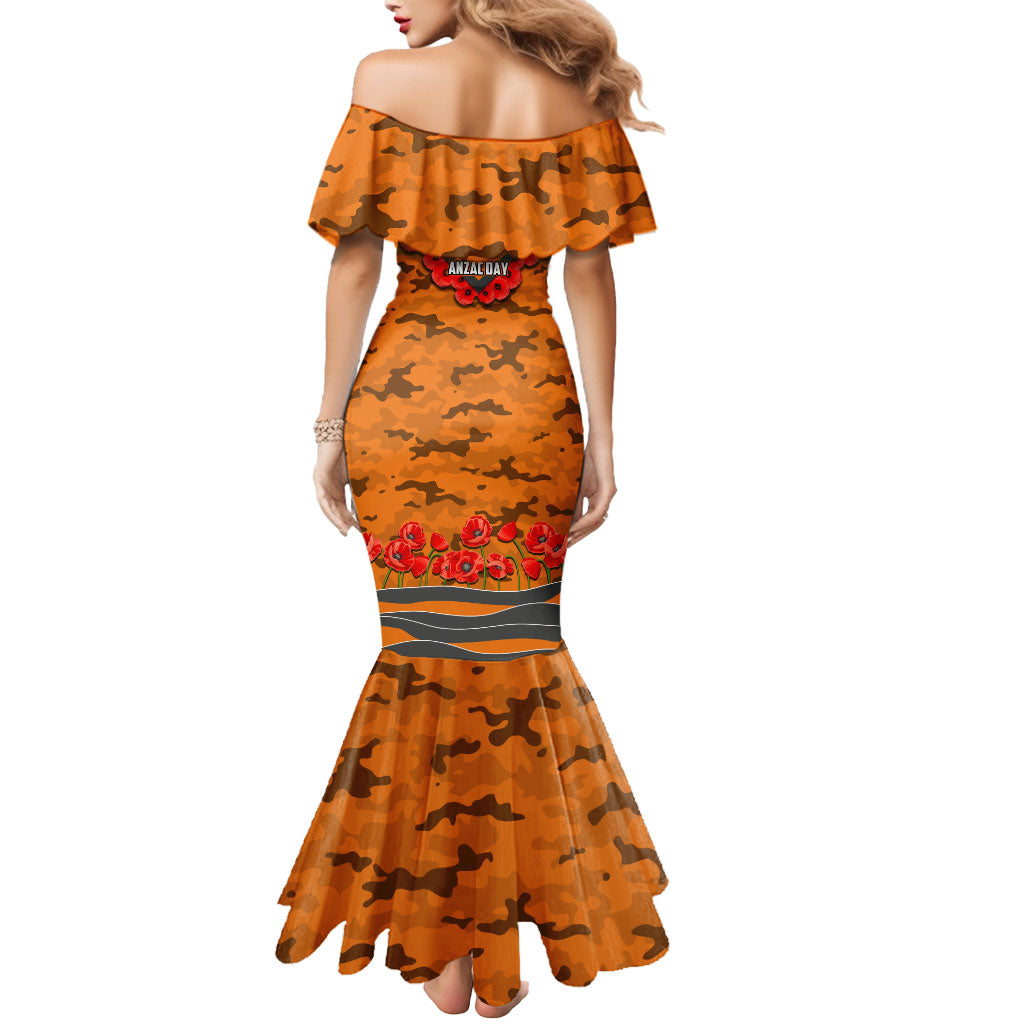 Personalised Greater Western Sydney Giants ANZAC Mermaid Dress Military Remembrance Australian Football Mascot Camouflage