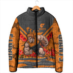 Personalised Greater Western Sydney Giants ANZAC Padded Jacket Military Remembrance Australian Football Mascot Camouflage