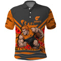 Personalised Greater Western Sydney Giants ANZAC Polo Shirt Military Remembrance Australian Football Mascot Camouflage