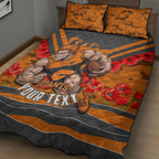 Personalised Greater Western Sydney Giants ANZAC Quilt Bed Set Military Remembrance Australian Football Mascot Camouflage