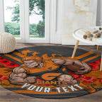 Personalised Greater Western Sydney Giants ANZAC Round Carpet Military Remembrance Australian Football Mascot Camouflage