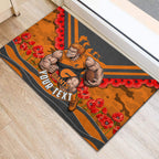 Personalised Greater Western Sydney Giants ANZAC Rubber Doormat Military Remembrance Australian Football Mascot Camouflage