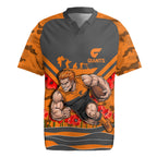 Personalised Greater Western Sydney Giants ANZAC Rugby Jersey Military Remembrance Australian Football Mascot Camouflage