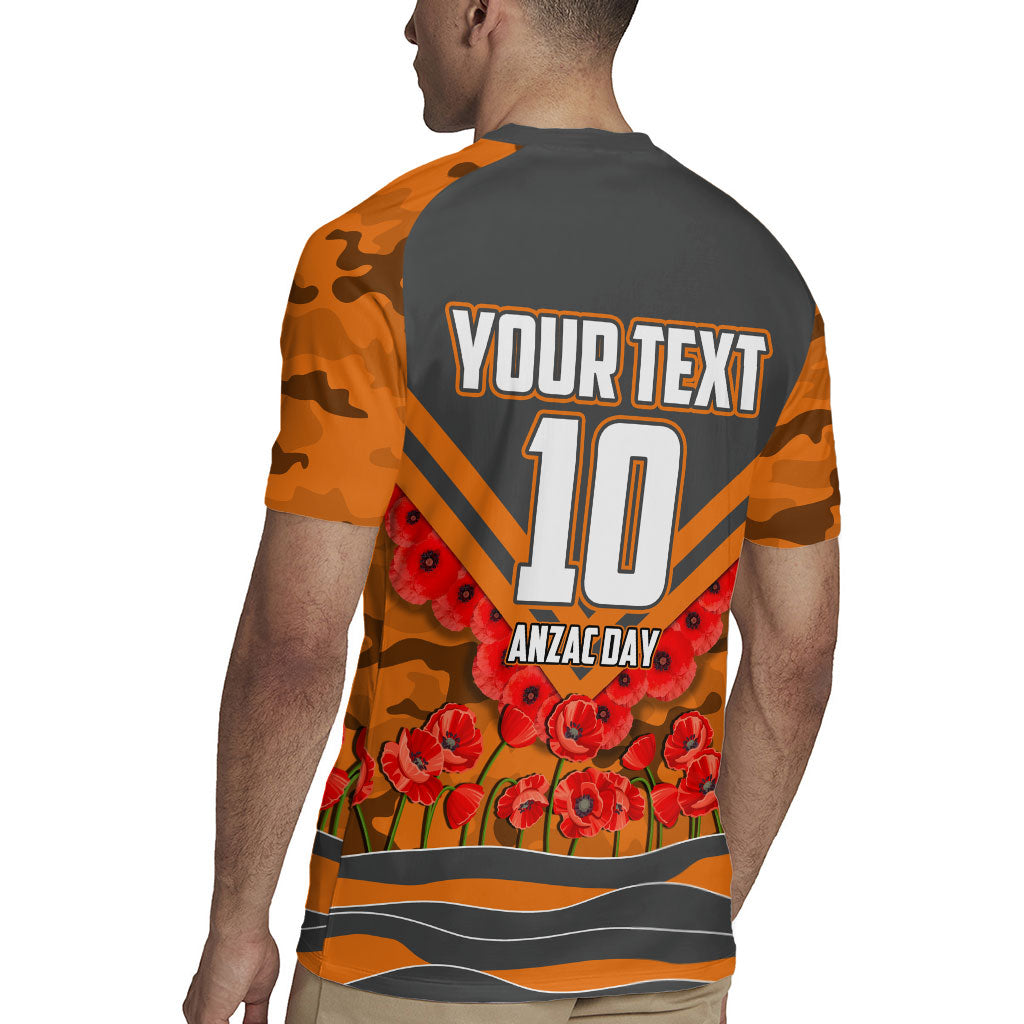 Personalised Greater Western Sydney Giants ANZAC Rugby Jersey Military Remembrance Australian Football Mascot Camouflage