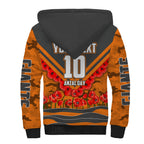 Personalised Greater Western Sydney Giants ANZAC Sherpa Hoodie Military Remembrance Australian Football Mascot Camouflage