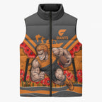 Personalised Greater Western Sydney Giants ANZAC Sleeveless Puffer Jacket Military Remembrance Australian Football Mascot Camouflage