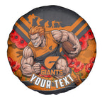 Personalised Greater Western Sydney Giants ANZAC Spare Tire Cover Military Remembrance Australian Football Mascot Camouflage