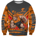 Personalised Greater Western Sydney Giants ANZAC Sweatshirt Military Remembrance Australian Football Mascot Camouflage