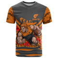 Personalised Greater Western Sydney Giants ANZAC T Shirt Military Remembrance Australian Football Mascot Camouflage