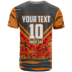 Personalised Greater Western Sydney Giants ANZAC T Shirt Military Remembrance Australian Football Mascot Camouflage