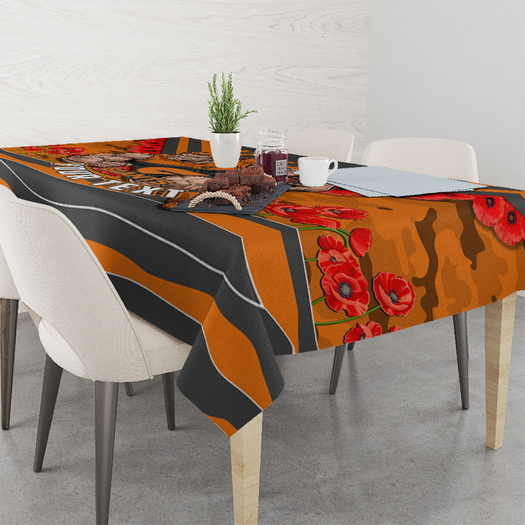 Personalised Greater Western Sydney Giants ANZAC Tablecloth Military Remembrance Australian Football Mascot Camouflage