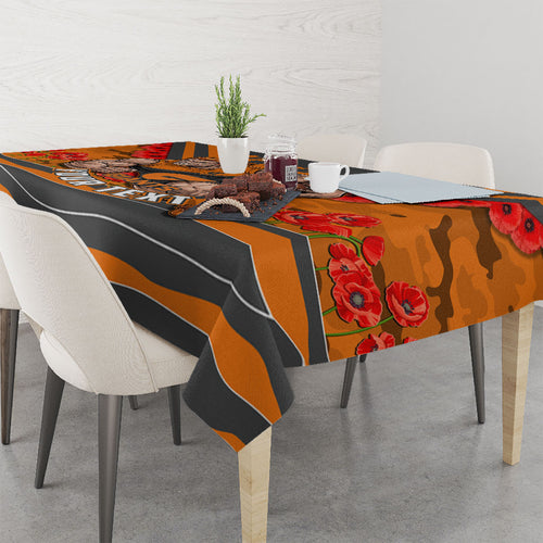 Personalised Greater Western Sydney Giants ANZAC Tablecloth Military Remembrance Australian Football Mascot Camouflage