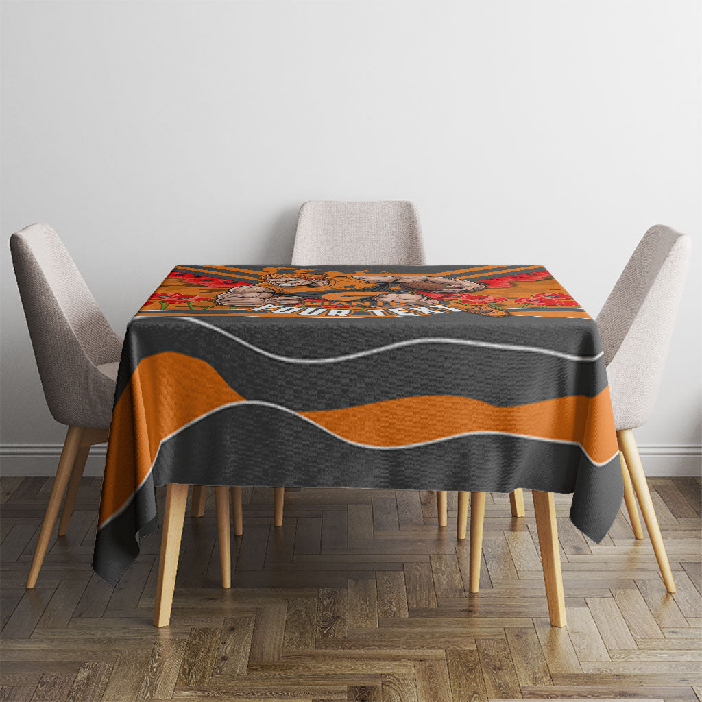 Personalised Greater Western Sydney Giants ANZAC Tablecloth Military Remembrance Australian Football Mascot Camouflage