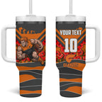 Personalised Greater Western Sydney Giants ANZAC Tumbler With Handle Military Remembrance Australian Football Mascot Camouflage