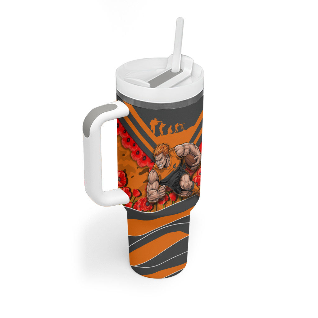 Personalised Greater Western Sydney Giants ANZAC Tumbler With Handle Military Remembrance Australian Football Mascot Camouflage