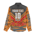 Personalised Greater Western Sydney Giants ANZAC Women Casual Shirt Military Remembrance Australian Football Mascot Camouflage