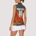 Personalised Greater Western Sydney Giants ANZAC Women Sleeveless Polo Shirt Military Remembrance Australian Football Mascot Camouflage
