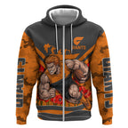 Personalised Greater Western Sydney Giants ANZAC Zip Hoodie Military Remembrance Australian Football Mascot Camouflage