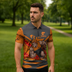 Personalised Greater Western Sydney Giants ANZAC Zipper Polo Shirt Military Remembrance Australian Football Mascot Camouflage