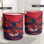 Personalised Melbourne Demons ANZAC Laundry Basket Military Remembrance Australian Football Mascot Camouflage