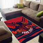 Personalised Melbourne Demons ANZAC Area Rug Military Remembrance Australian Football Mascot Camouflage