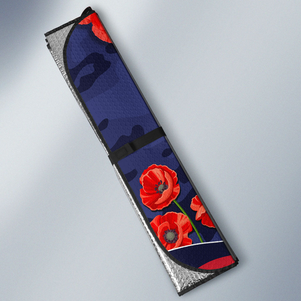 Personalised Melbourne Demons ANZAC Auto Sun Shade Military Remembrance Australian Football Mascot Camouflage