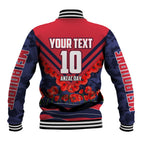 Personalised Melbourne Demons ANZAC Baseball Jacket Military Remembrance Australian Football Mascot Camouflage