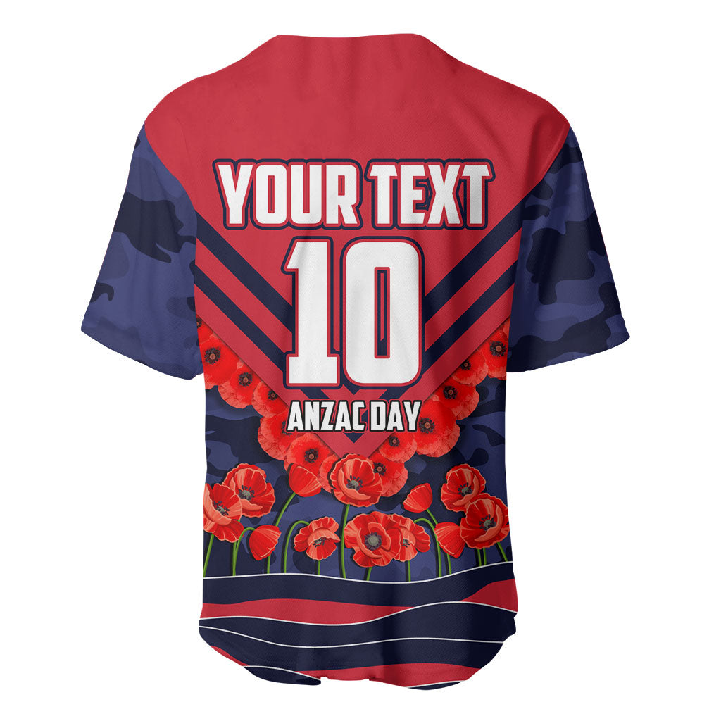 Personalised Melbourne Demons ANZAC Baseball Jersey Military Remembrance Australian Football Mascot Camouflage