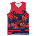 Personalised Melbourne Demons ANZAC Basketball Jersey Military Remembrance Australian Football Mascot Camouflage