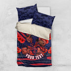 Personalised Melbourne Demons ANZAC Bedding Set Military Remembrance Australian Football Mascot Camouflage