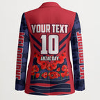 Personalised Melbourne Demons ANZAC Blazer Military Remembrance Australian Football Mascot Camouflage