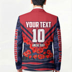 Personalised Melbourne Demons ANZAC Blazer Military Remembrance Australian Football Mascot Camouflage