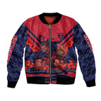 Personalised Melbourne Demons ANZAC Bomber Jacket Military Remembrance Australian Football Mascot Camouflage