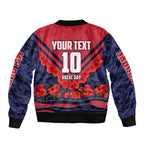 Personalised Melbourne Demons ANZAC Bomber Jacket Military Remembrance Australian Football Mascot Camouflage