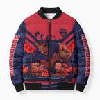 Personalised Melbourne Demons ANZAC Bomber Puffer Jacket Military Remembrance Australian Football Mascot Camouflage