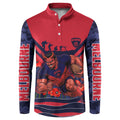 Personalised Melbourne Demons ANZAC Button Sweatshirt Military Remembrance Australian Football Mascot Camouflage