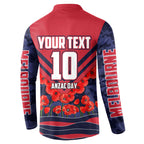 Personalised Melbourne Demons ANZAC Button Sweatshirt Military Remembrance Australian Football Mascot Camouflage