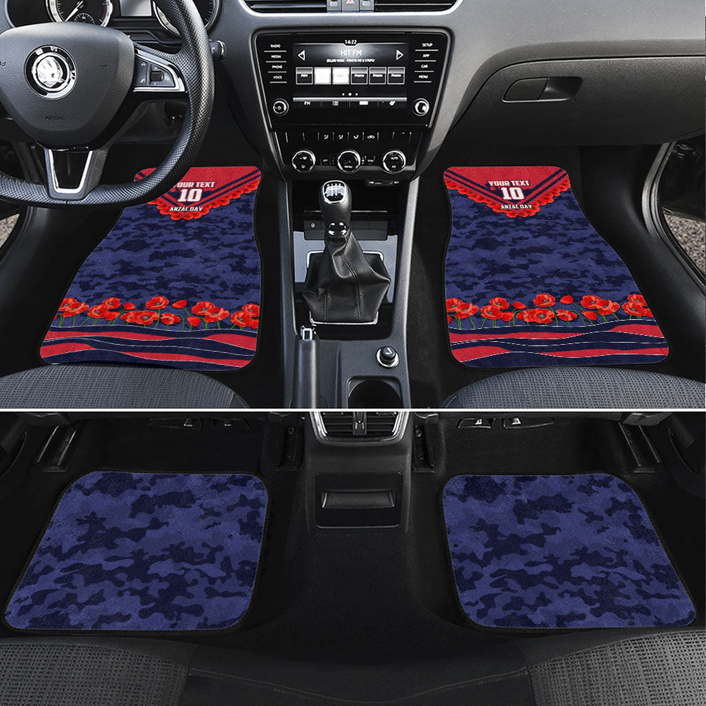 Personalised Melbourne Demons ANZAC Car Mats Military Remembrance Australian Football Mascot Camouflage