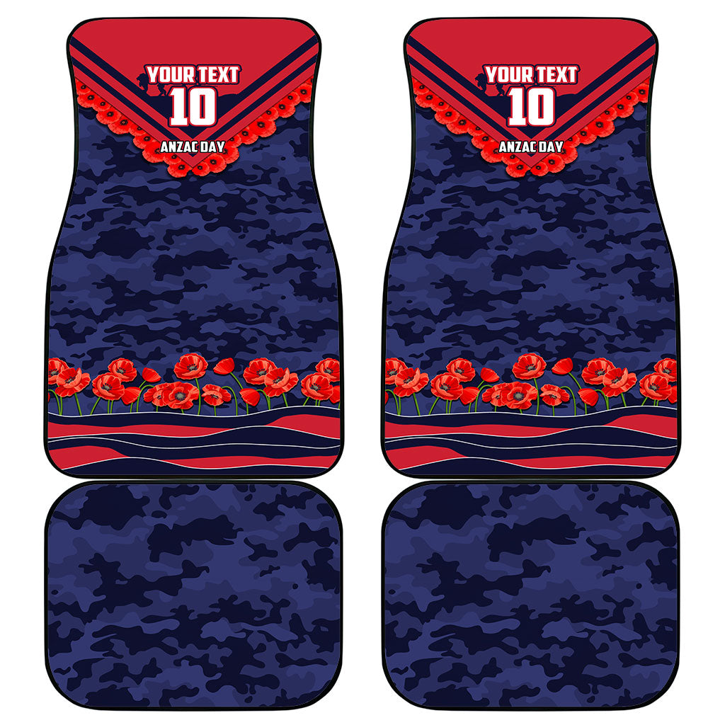 Personalised Melbourne Demons ANZAC Car Mats Military Remembrance Australian Football Mascot Camouflage