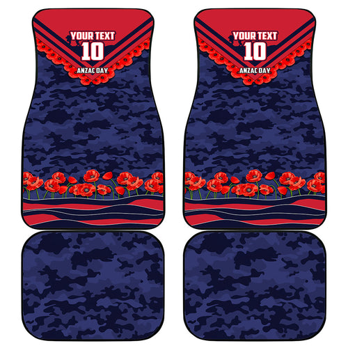 Personalised Melbourne Demons ANZAC Car Mats Military Remembrance Australian Football Mascot Camouflage