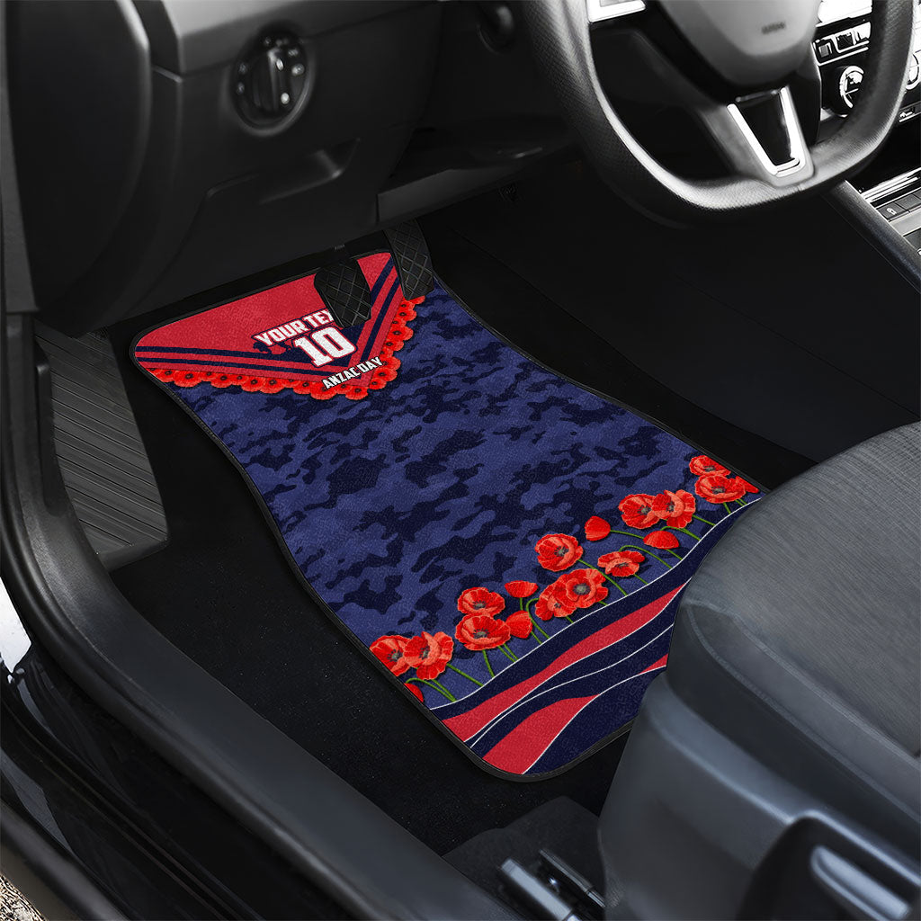Personalised Melbourne Demons ANZAC Car Mats Military Remembrance Australian Football Mascot Camouflage