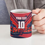 Personalised Melbourne Demons ANZAC Ceramic Mug Military Remembrance Australian Football Mascot Camouflage