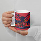 Personalised Melbourne Demons ANZAC Ceramic Mug Military Remembrance Australian Football Mascot Camouflage